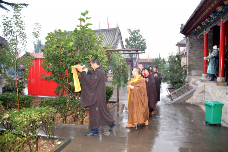 林州慈源寺舉行與五臺山南臺普濟寺文化交流碑落成儀式